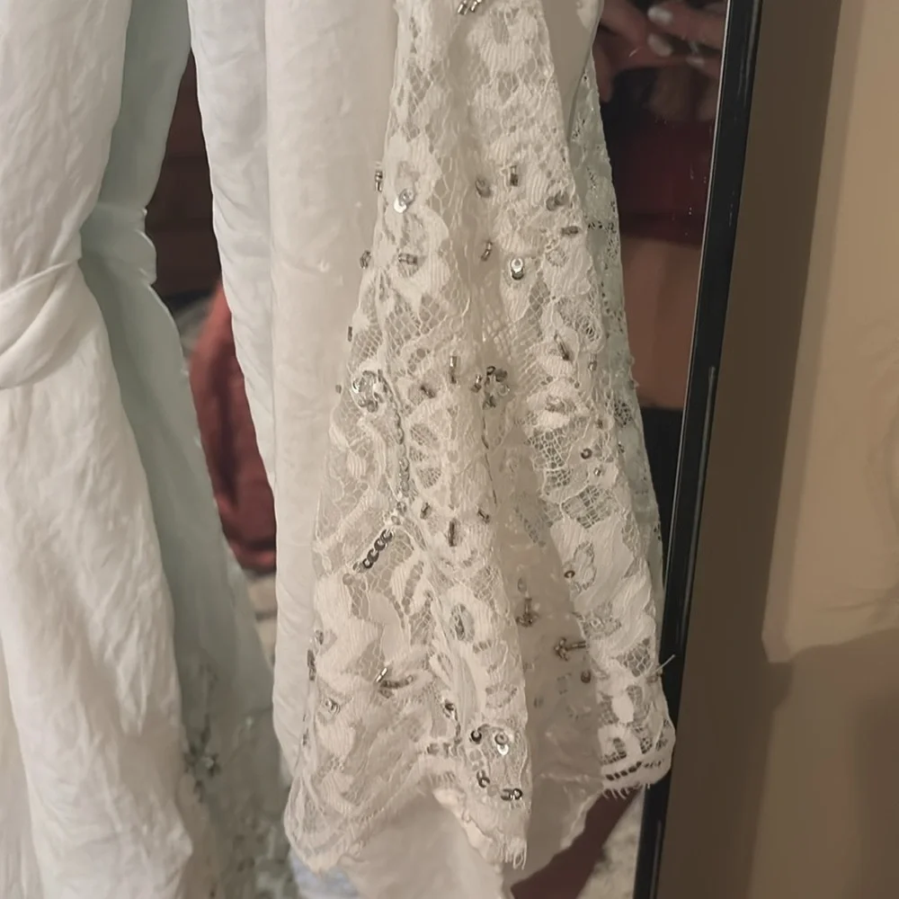 White Bridal Robe - Picture 2 of 5